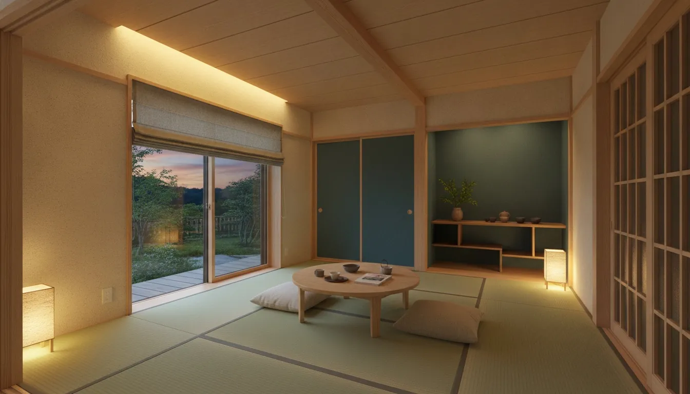 平屋の和室を癒しに。淡い木の床が主役。